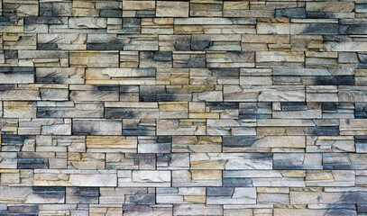 Modern stone brick wall for background