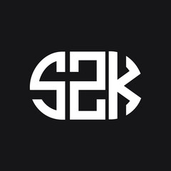 SZK letter logo design on black background. SZK  creative initials letter logo concept. SZK letter design.