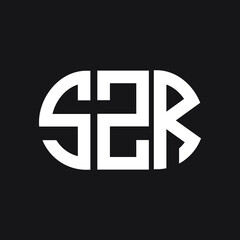 SZR letter logo design on black background. SZR  creative initials letter logo concept. SZR letter design.