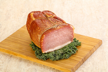 Delicous pork cured meat isolated