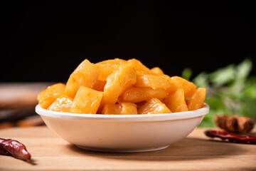 preserved mixed pickles radish vegetable.side dish