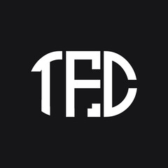 Fototapeta premium TFC letter logo design on Black background. TFC creative initials letter logo concept. TFC letter design. 