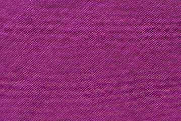 Purple canvas fabric pattern close up as background	