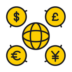 dollar signs around the world