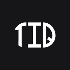 TIQ letter logo design on Black background. TIQ creative initials letter logo concept. TIQ letter design. 
