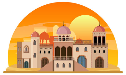 Arabian architecture house and building