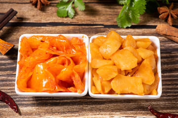 Marinated mixed pickles radish` Chinese cabbage vegetable.side dish