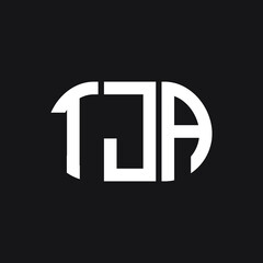 TJA letter logo design on Black background. TJA creative initials letter logo concept. TJA letter design. 
