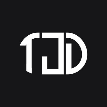 TJD letter logo design on Black background. TJD creative initials letter logo concept. TJD letter design. 
