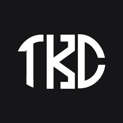 Fototapeta premium TKC letter logo design on Black background. TKC creative initials letter logo concept. TKC letter design. 