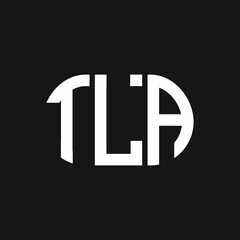 Obraz premium TLA letter logo design on Black background. TLA creative initials letter logo concept. TLA letter design. 