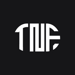 TNF letter logo design on Black background. TNF creative initials letter logo concept. TNF letter design. 
