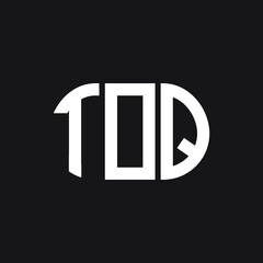 TOQ letter logo design on Black background. TOQ creative initials letter logo concept. TOQ letter design. 
