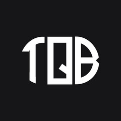 Obraz premium TQB letter logo design on Black background. TQB creative initials letter logo concept. TQB letter design. 