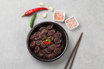 Sundae, boiled, steamed, intestines, pig intestines, glass noodles, vegetables, vegetables, food, meals, food, food, ingredients, ingredients, soft, chewy, chewy, condiments, savory, cooking, cook, me