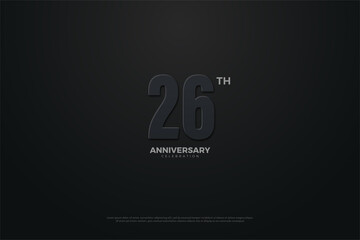 20th anniversary with number illustration.