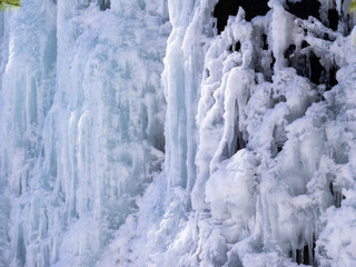Fototapeta na wymiar Close up of icefalls (Shiraoi, Hokkaido, Japan)