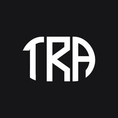 Fototapeta premium TRA letter logo design on Black background. TRA creative initials letter logo concept. TRA letter design. 