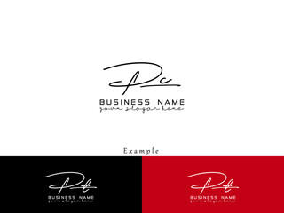 Letter PC Logo Design, Typography Pc cp Signature Letter Logo Design
