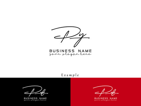 Letter PY Logo Design, Typography Py yp Signature Letter Logo Design