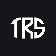 TRS letter logo design on black background. TRS  creative initials letter logo concept. TRS letter design.