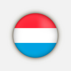 Country Luxembourg. Luxembourg flag. Vector illustration.