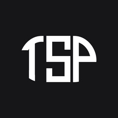 TSP letter logo design on black background. TSP creative initials letter logo concept. TSP letter design. 