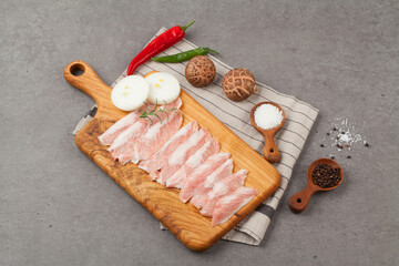 Raw meat, directing, salt, cooking, food, menu, fresh, meat, juice, meat, meat, pork belly, pork neck, pork belly, pork cheek, special part, Korean pork,