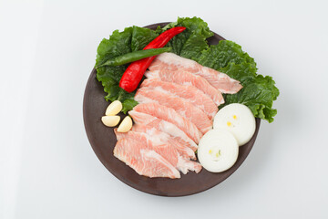 Raw meat, directing, salt, cooking, food, menu, fresh, meat, juice, meat, meat, pork belly, pork neck, pork belly, pork cheek, special part, Korean pork,
