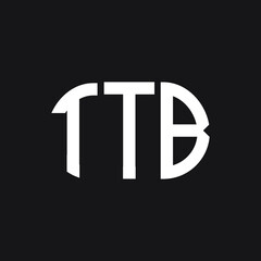 TTB letter logo design on black background. TTB  creative initials letter logo concept. TTB letter design.