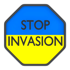 STOP INVASION concept