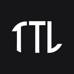 TTL letter logo design on black background. TTL creative initials letter logo concept. TTL letter design. 