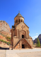 Fototapeta na wymiar Noravank Monastery in sunny day in Armenia