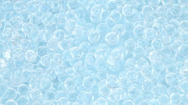 Super Slow motion Shot of Bouncing Transparent Balls at 1000fps.