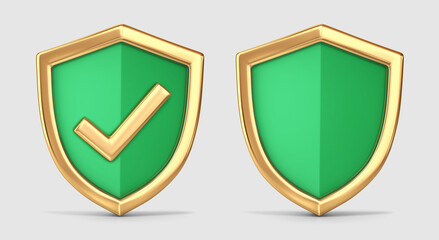 Shield check mark icon. Protection icon. Clipping path included