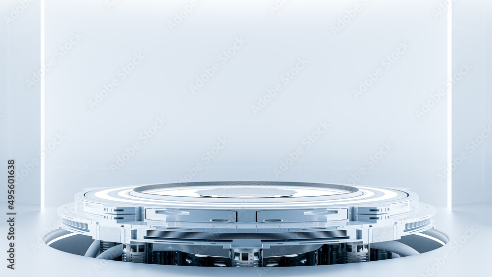 Aufkleber technology background. power podium empty stage. sci-fi idea concept. technological elements innovat