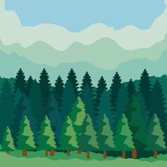 Fototapeta premium forest landscape nature