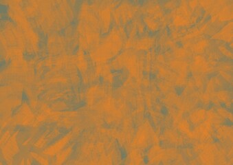 Abstract art background blue and orange colors. Watercolor painting on canvas with soft red gradient.