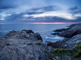 Coast line of Quiberon, Morbihan, Brittany, France