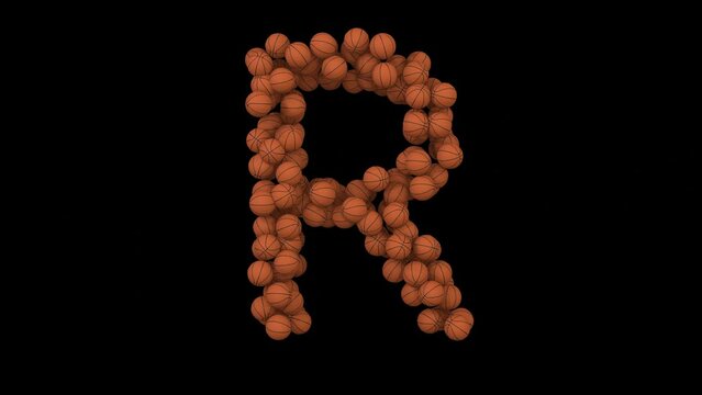Basketball Looping Animation  Letter R