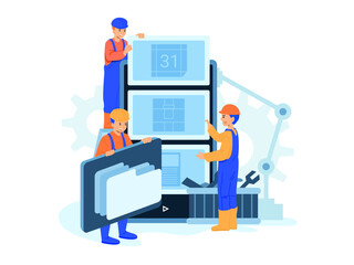 Illustration graphic of Industry Folder Setup. Perfect for banner, social media, etc.