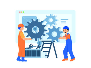 Illustration graphic of Industry Maintenance. Perfect for banner, social media, etc.