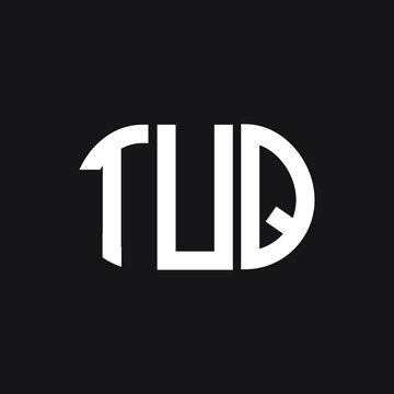 TUQ letter logo design on black background. TUQ  creative initials letter logo concept. TUQ letter design.