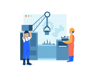 Illustration graphic of Reconstruction Website. Perfect for banner, social media, etc.