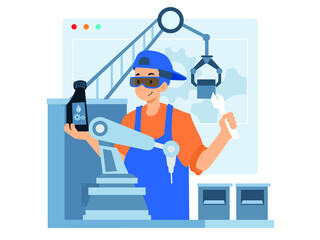 Illustration graphic of Industry Repair System. Perfect for banner, social media, etc.