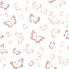 Pastel butterfly seamless repeat pattern design