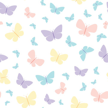 Butterfly seamless repeat pattern design background