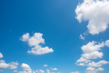 blue sky and white clouds.