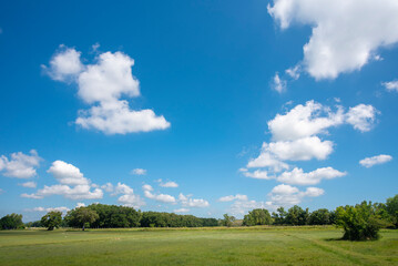 blue sky and white clouds.
