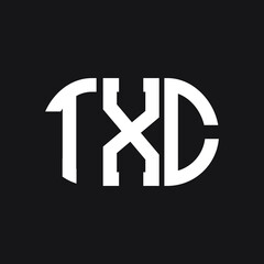 Obraz premium TXC letter logo design on Black background. TXC creative initials letter logo concept. TXC letter design. 